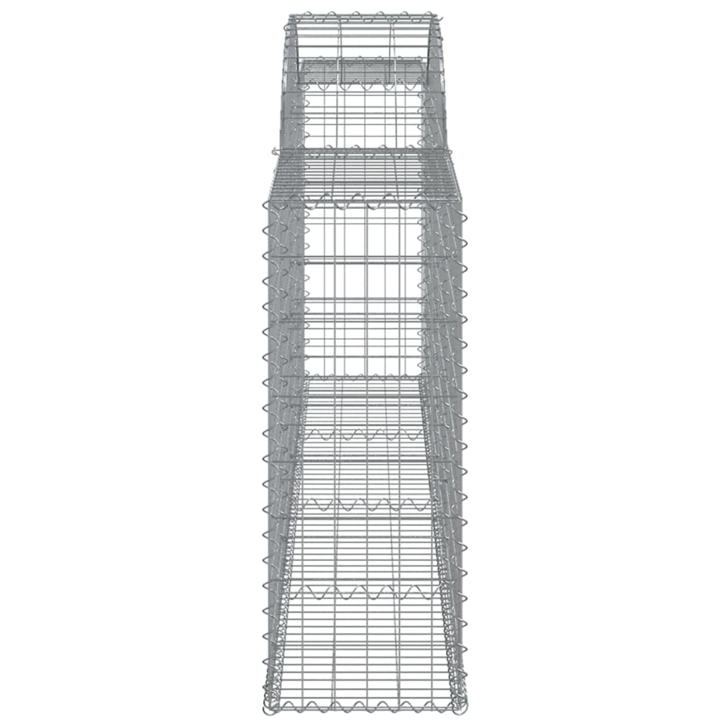 vidaXL Gabionkurver buede 8 stk 300x30x80/100 cm galvanisert jern