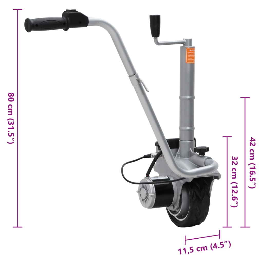 vidaXL Motorisert tilhengerstativ aluminium 12 V 350 W