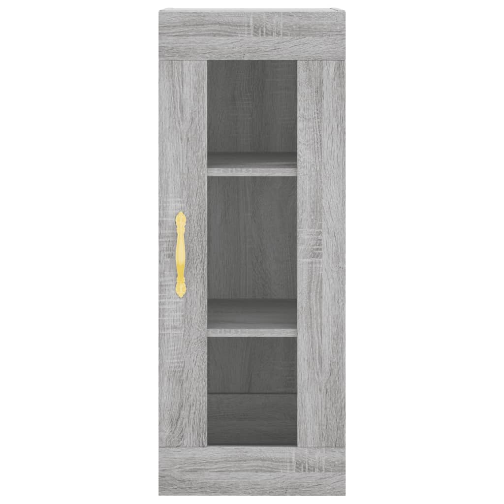 vidaXL Highboard grå sonoma 34,5x34x180 cm konstruert tre