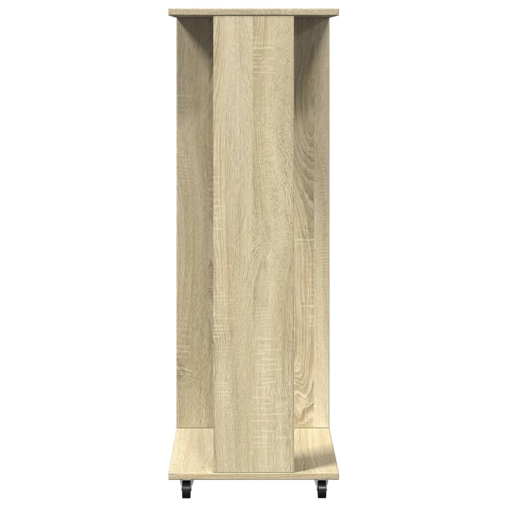 vidaXL Garderobe med hjul sonoma eik 102x38x110 cm konstruert tre