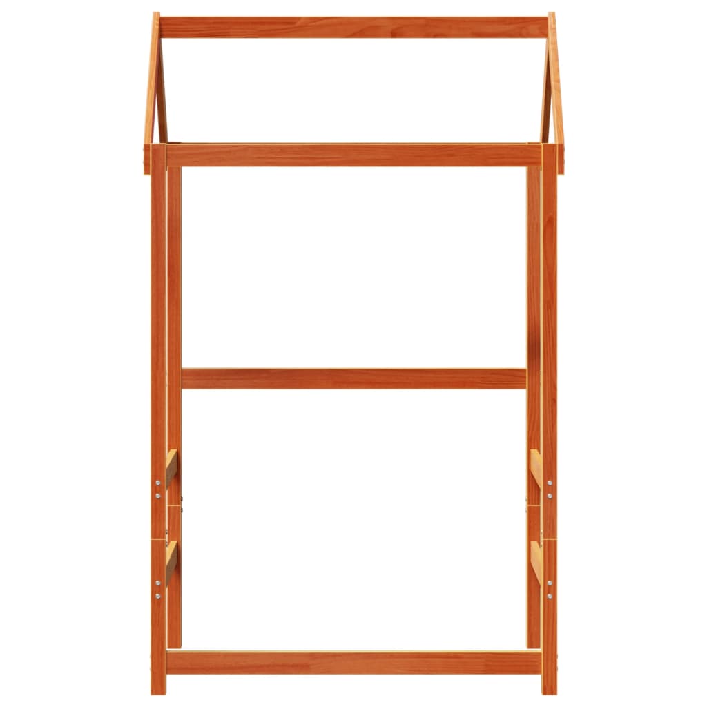 vidaXL Tak for barneseng voksbrun 98x70x176,5 cm heltre furu