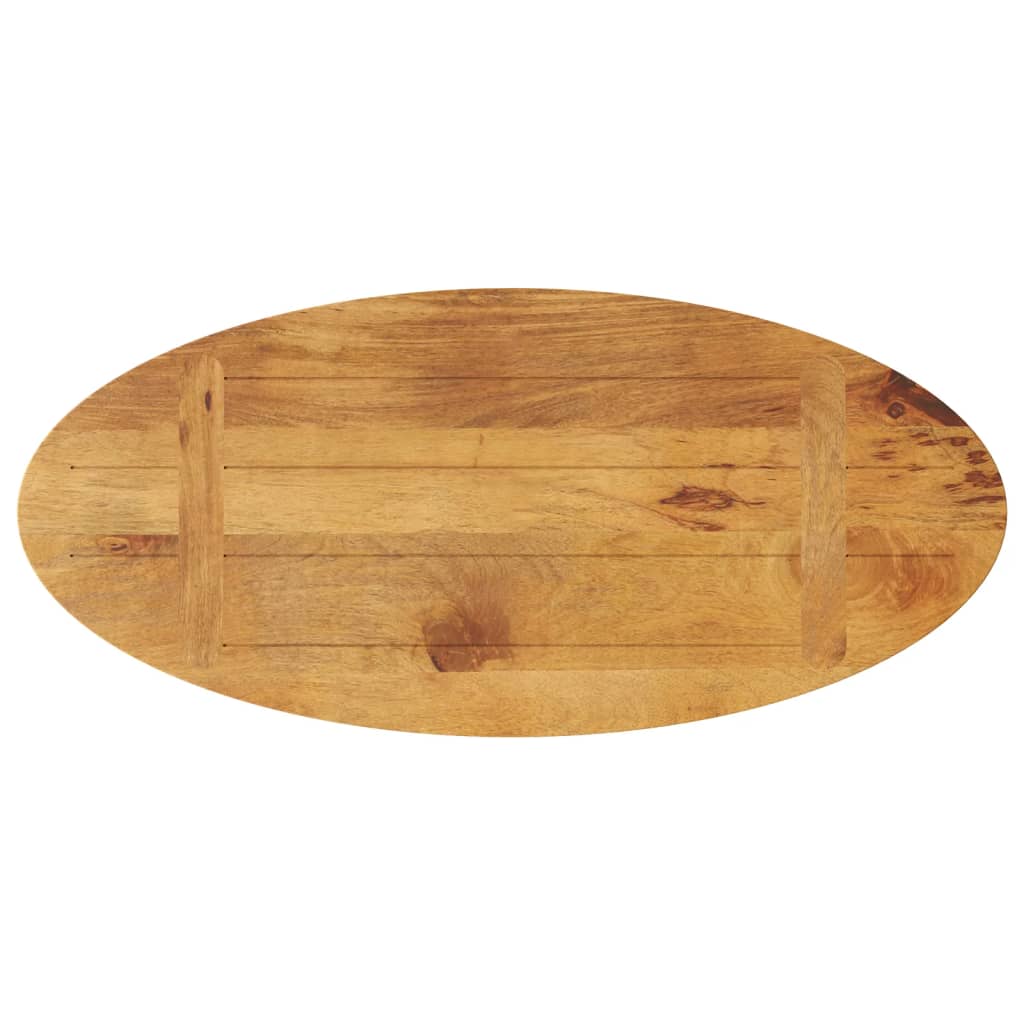 vidaXL Bordplate 80x40x2,5 cm oval heltre mango