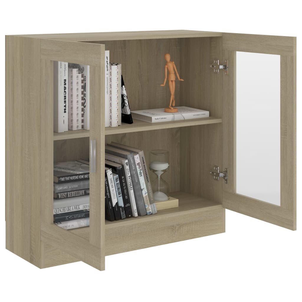 vidaXL Vitrine sonoma eik 82,5x30,5x80 cm konstruert tre