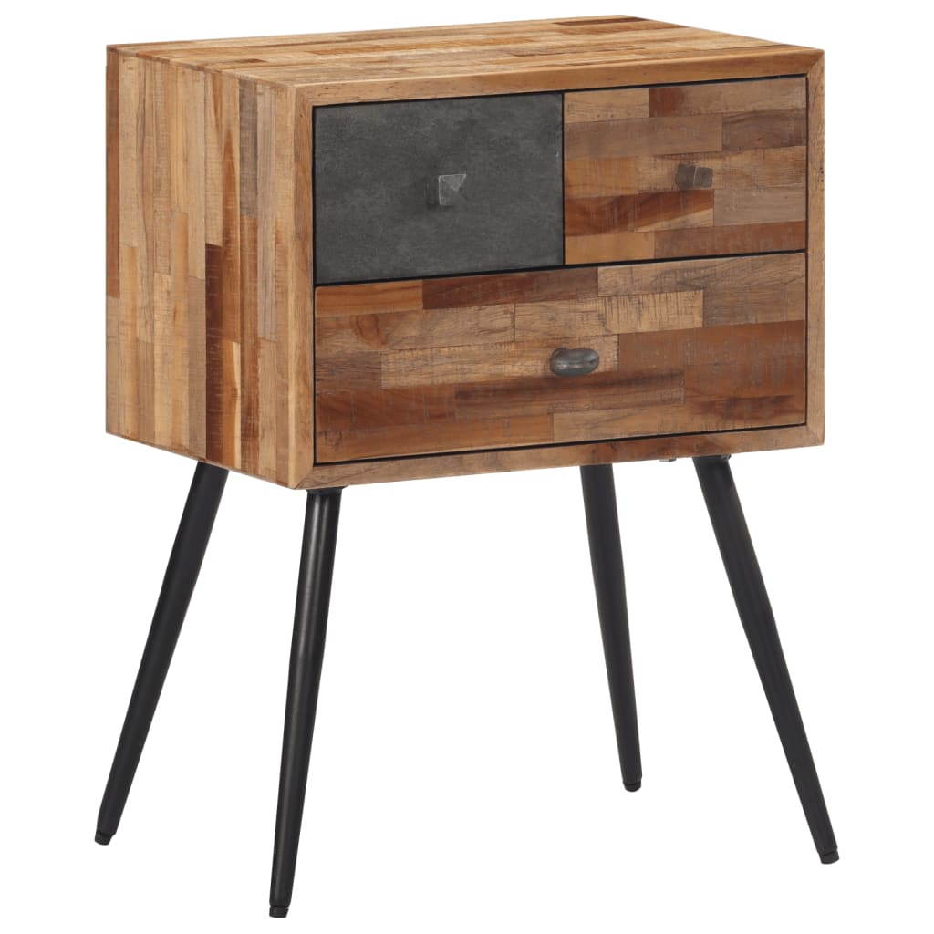 vidaXL Nattbord 47x31,5x60 cm heltre teak