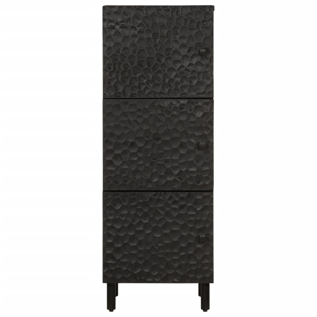 vidaXL Highboard svart 40x33x110 cm heltre mango