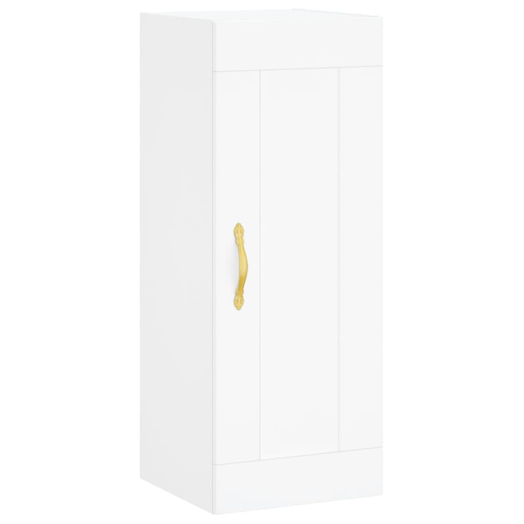 vidaXL Highboard hvit 34,5x34x180 cm konstruert tre