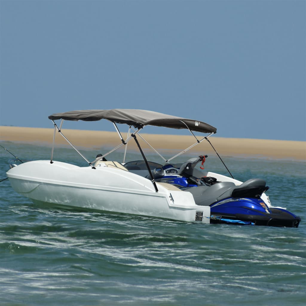 vidaXL Båtkalesje 3-buet med sidevegger i netting 183x(170-182)x137 cm