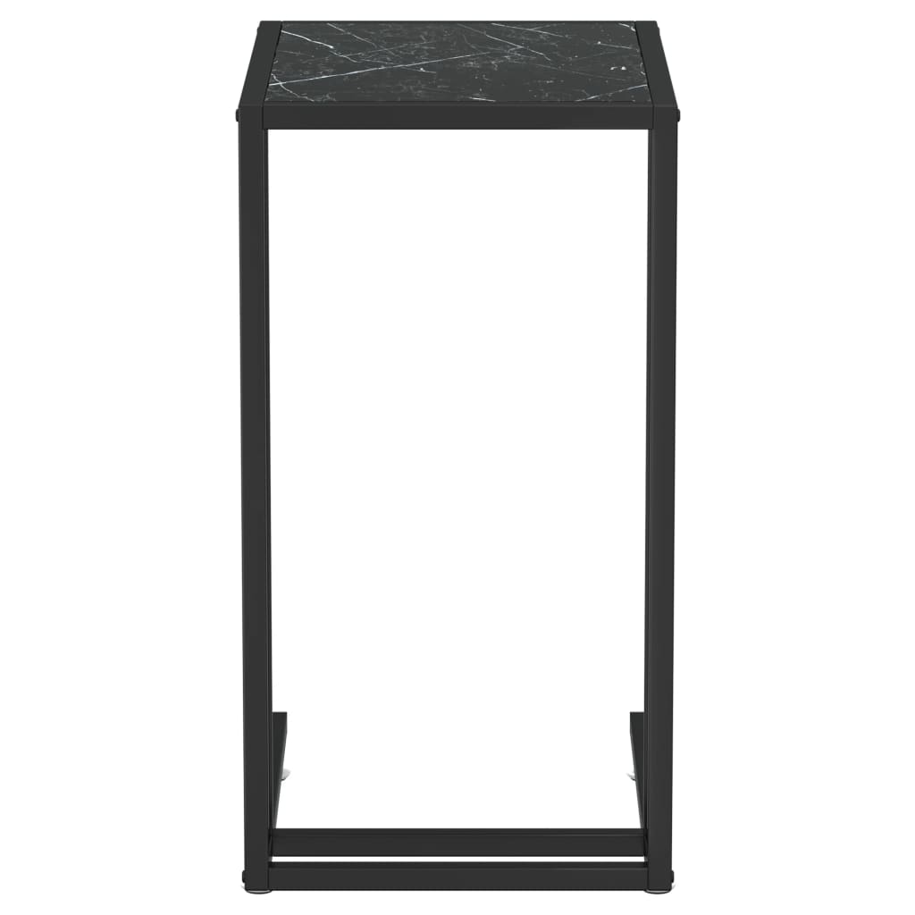 vidaXL Sidebord for PC svart marmor 50x35x65 cm herdet glass