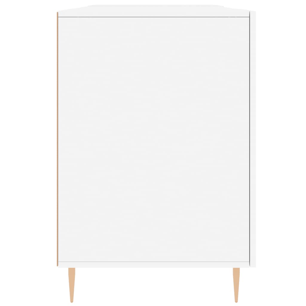 vidaXL Skrivebord hvit 140x50x75 cm konstruert tre