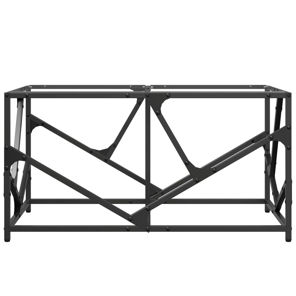 vidaXL Sofabord med gjennomsiktig glassplate 78,5x40x41 cm stål