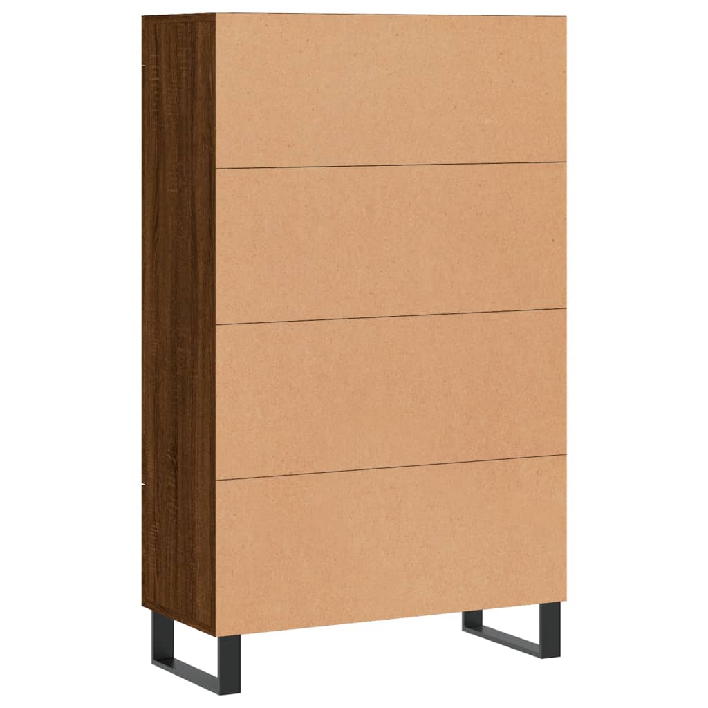 vidaXL Highboard brun eik 69,5x31x115 cm konstruert tre