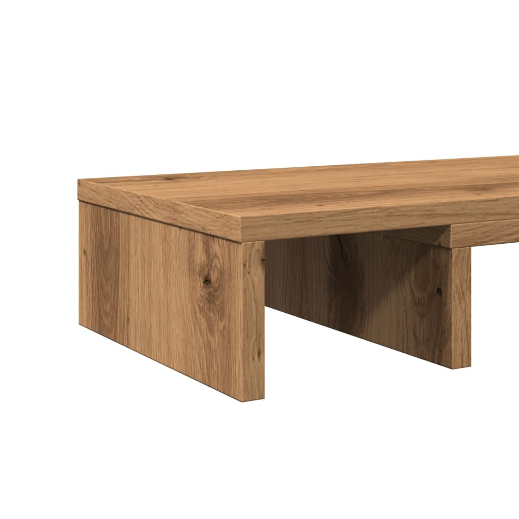 vidaXL Skjermstativ justerbar artisan eik 60x24x10,5 cm konstruert tre