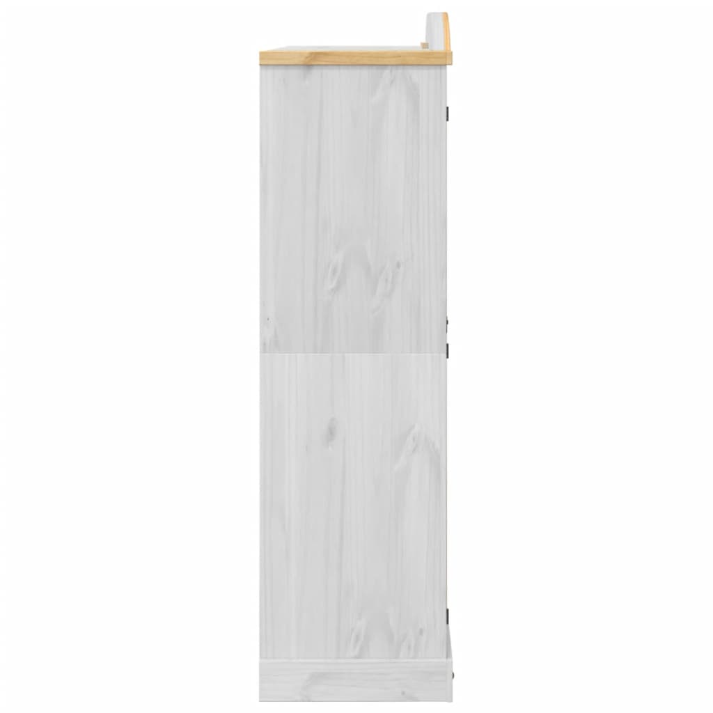 vidaXL Garderobe Corona hvit 151,5x52x186 cm heltre furu