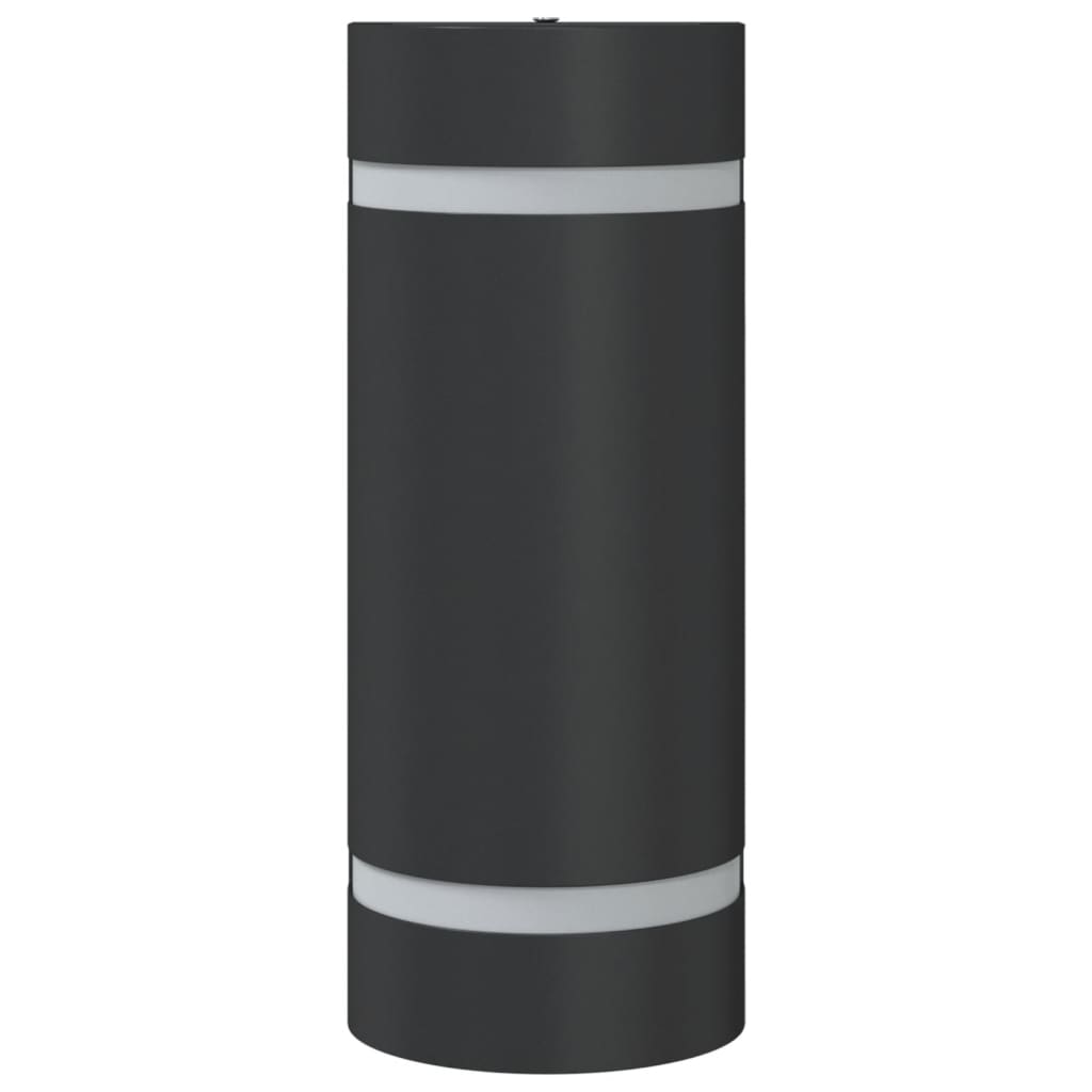 vidaXL Veggmontert utelampe svart støpt aluminium