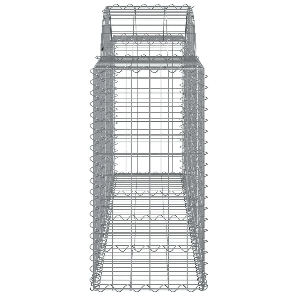 vidaXL Gabionkurver buede 2 stk 200x50x80/100 cm galvanisert jern