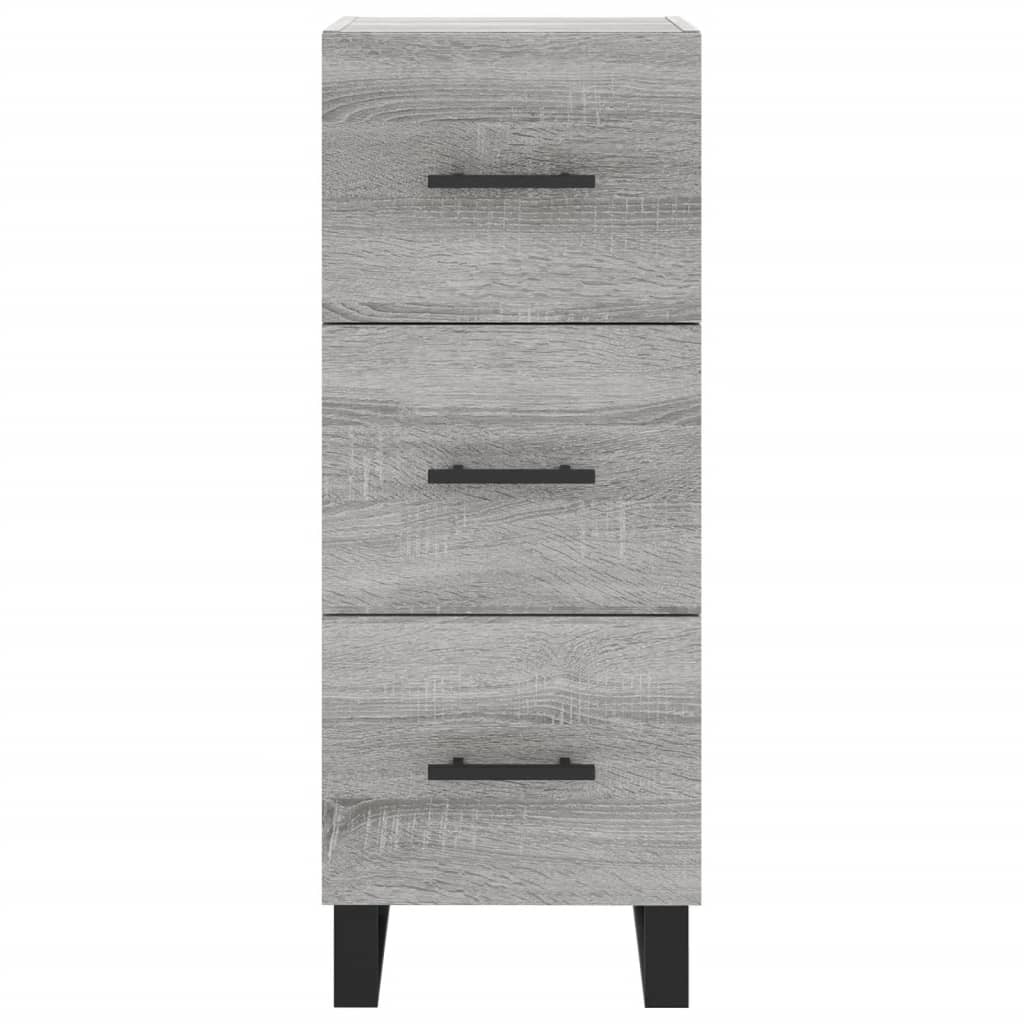 vidaXL Highboard grå sonoma 34,5x34x180 cm konstruert tre