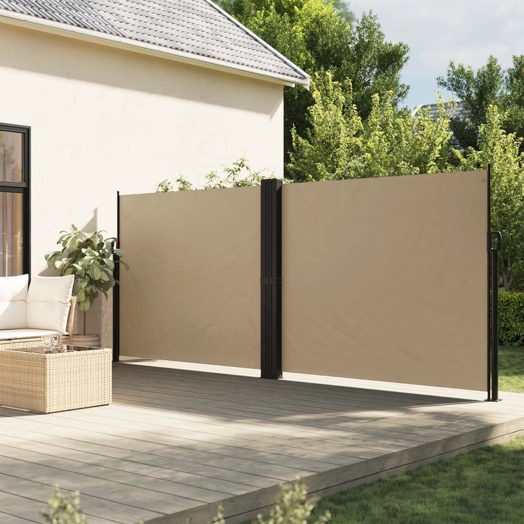 vidaXL Uttrekkbar sidemarkise 180x1200 cm beige