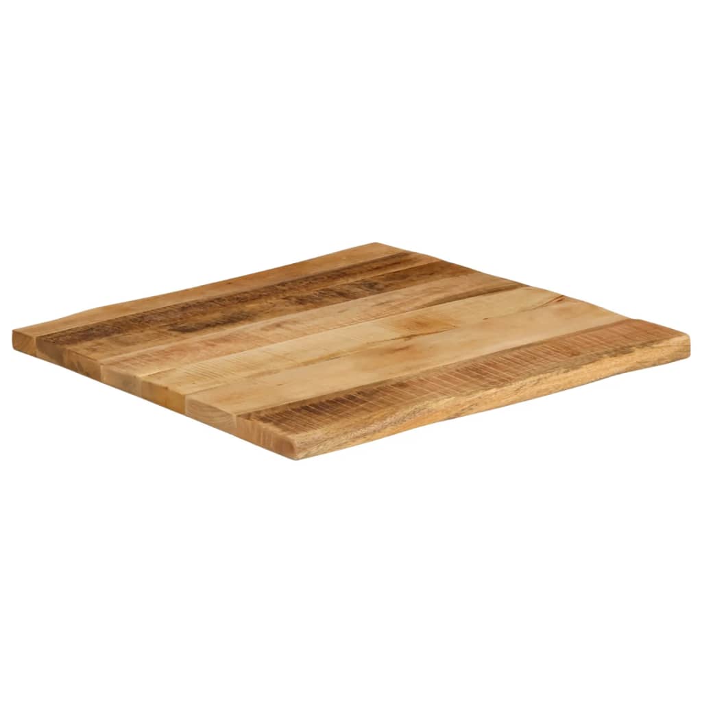 vidaXL Bordplate naturlig kant 40x40x2,5 cm grovt heltre mangotre