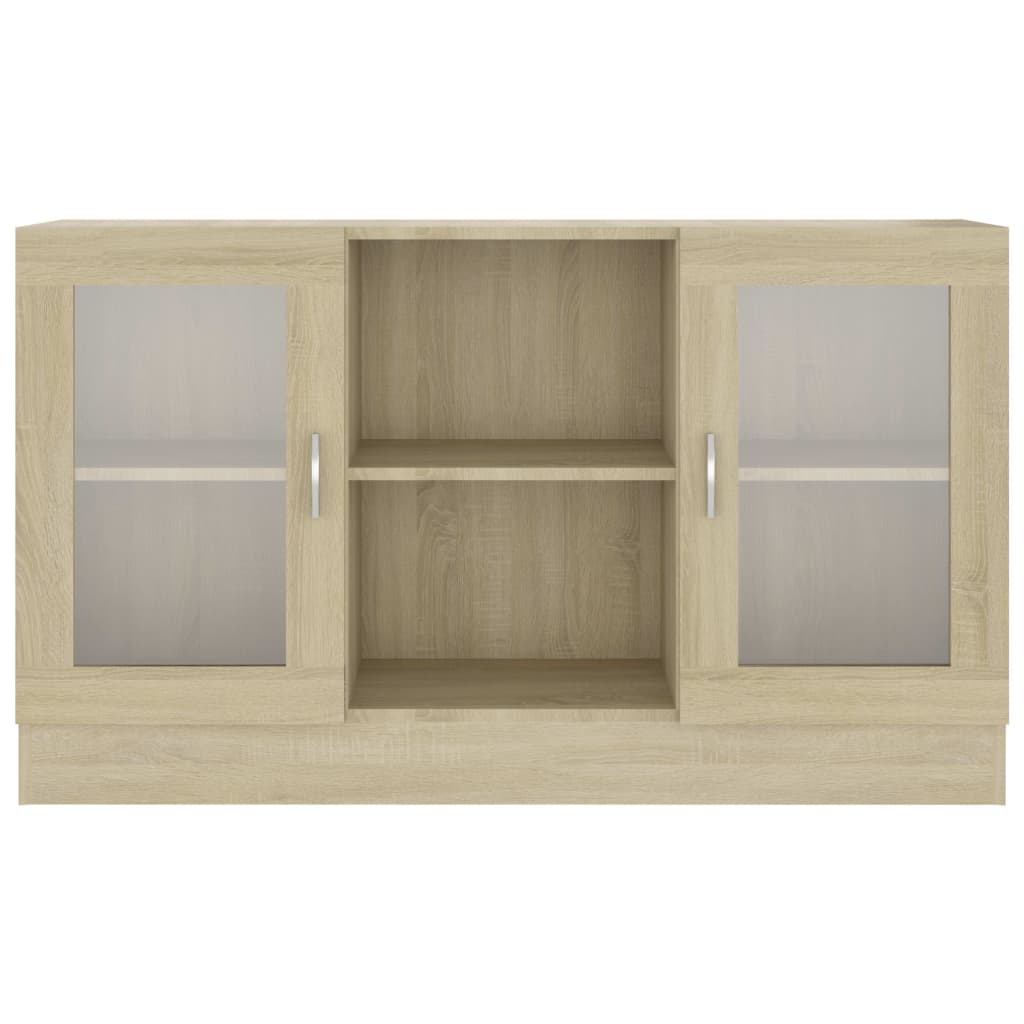 vidaXL Vitrine sonoma eik 120x30,5x70 cm konstruert tre