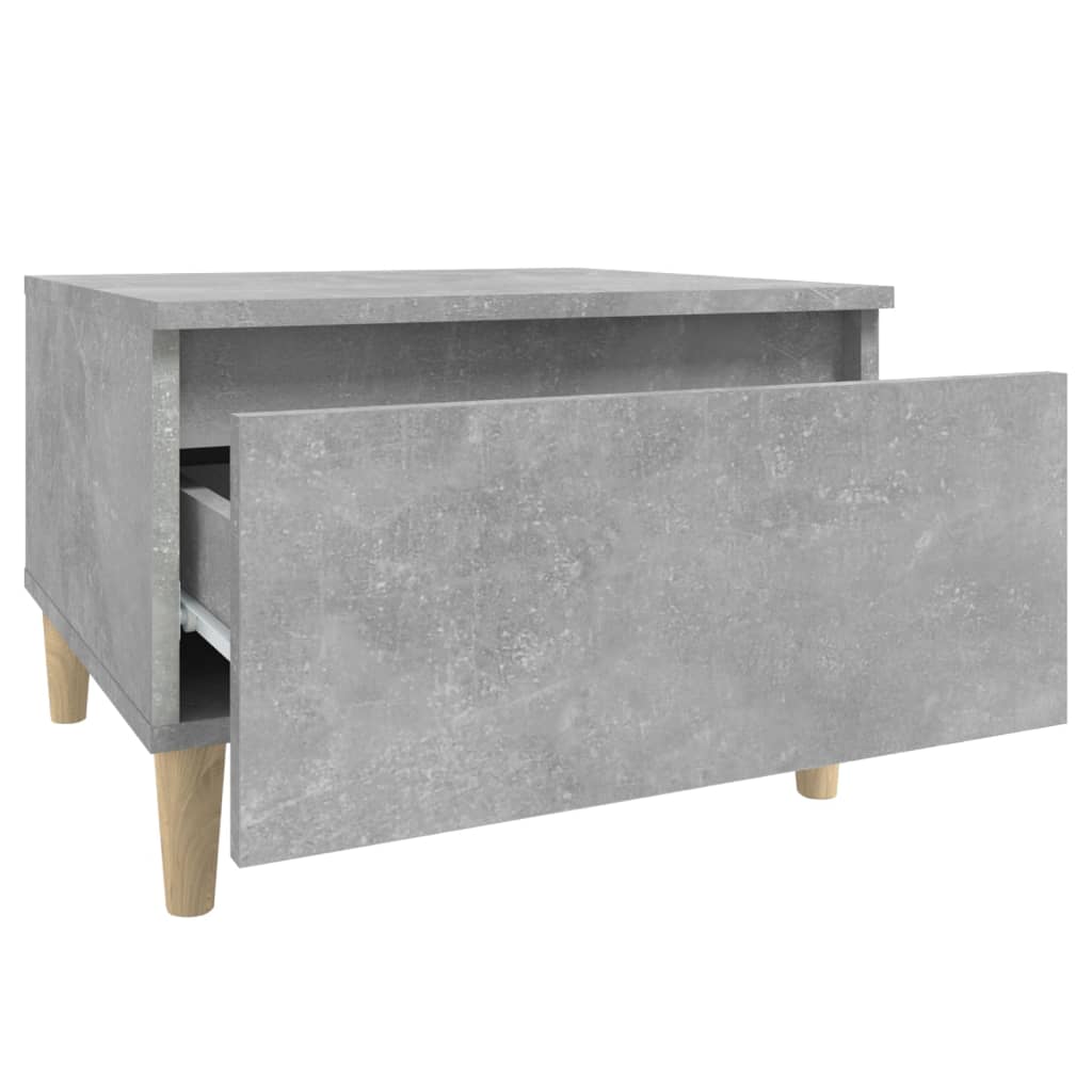 vidaXL Sidebord betonggrå 50x46x35 cm konstruert tre