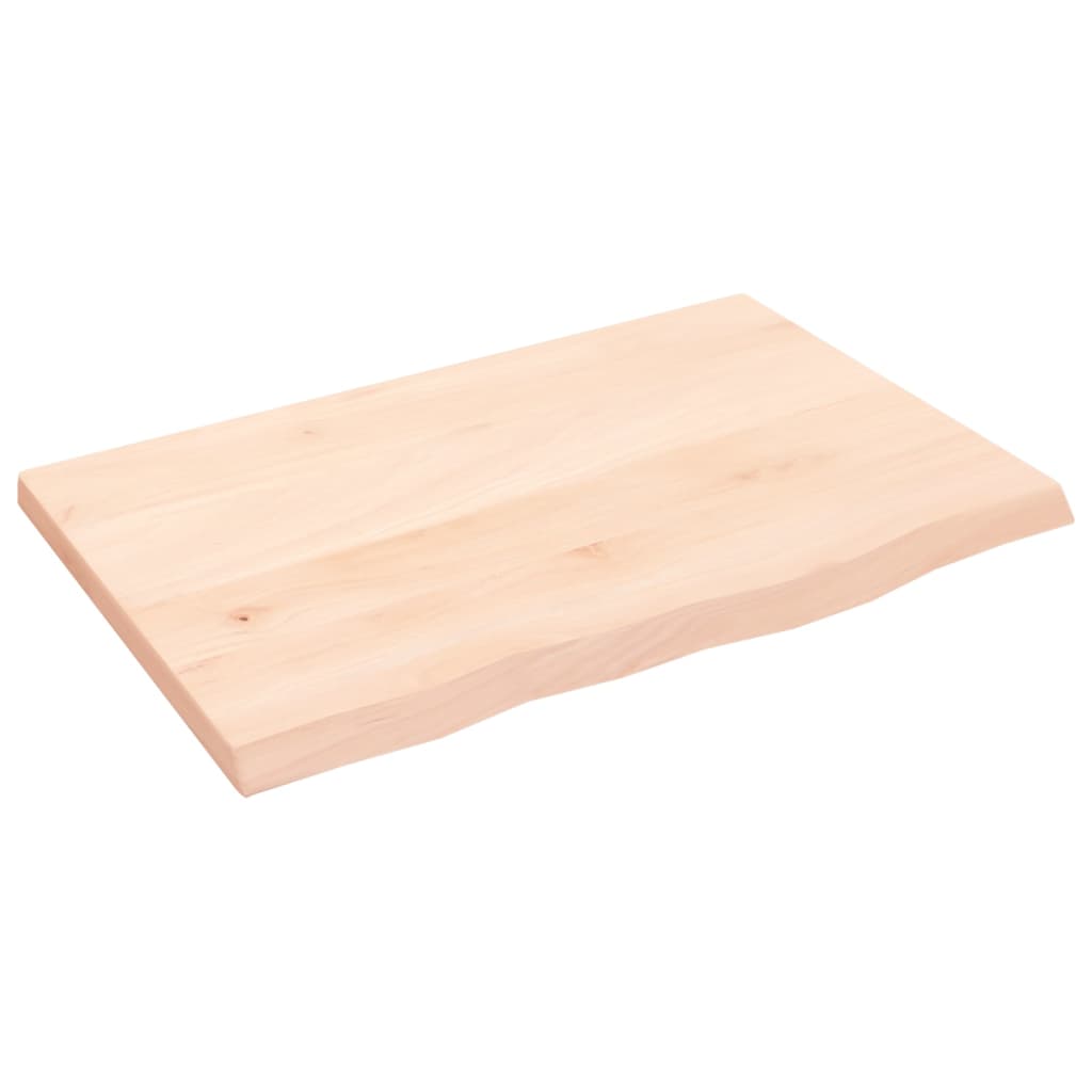 vidaXL Benkeplate til bad 60x40x2 cm ubehandlet heltre