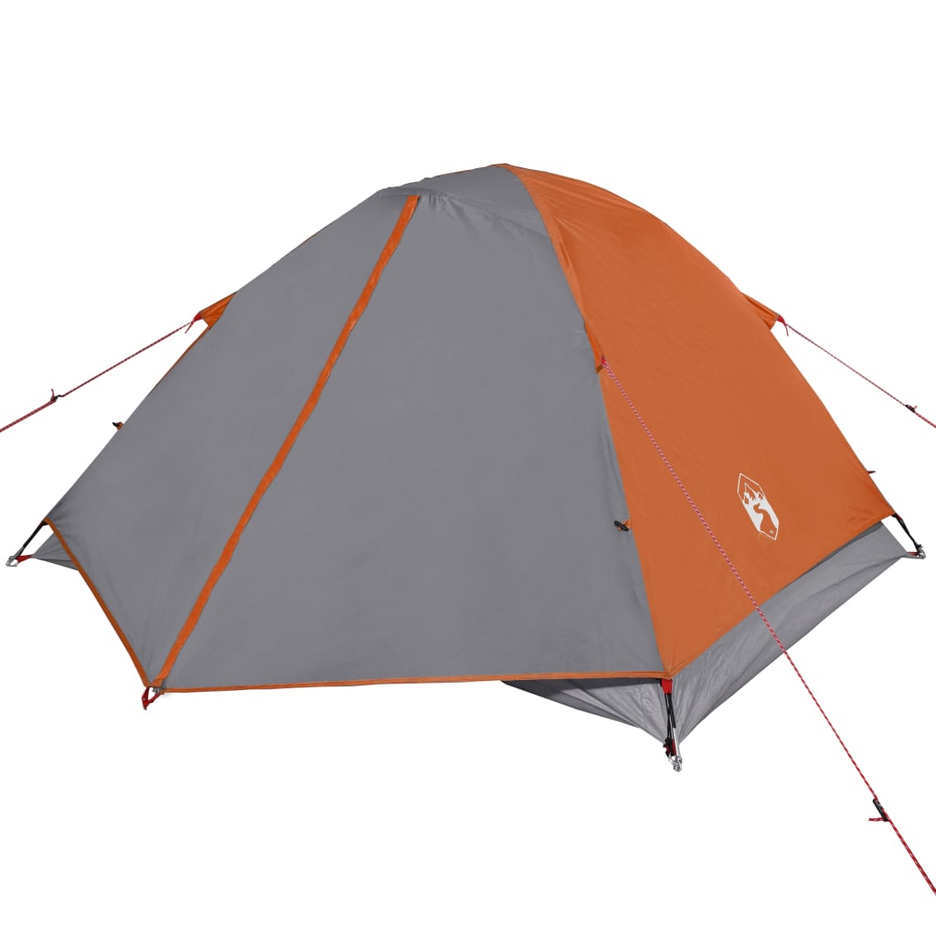 vidaXL Kuppeltelt for camping 3 personer oransje vanntett