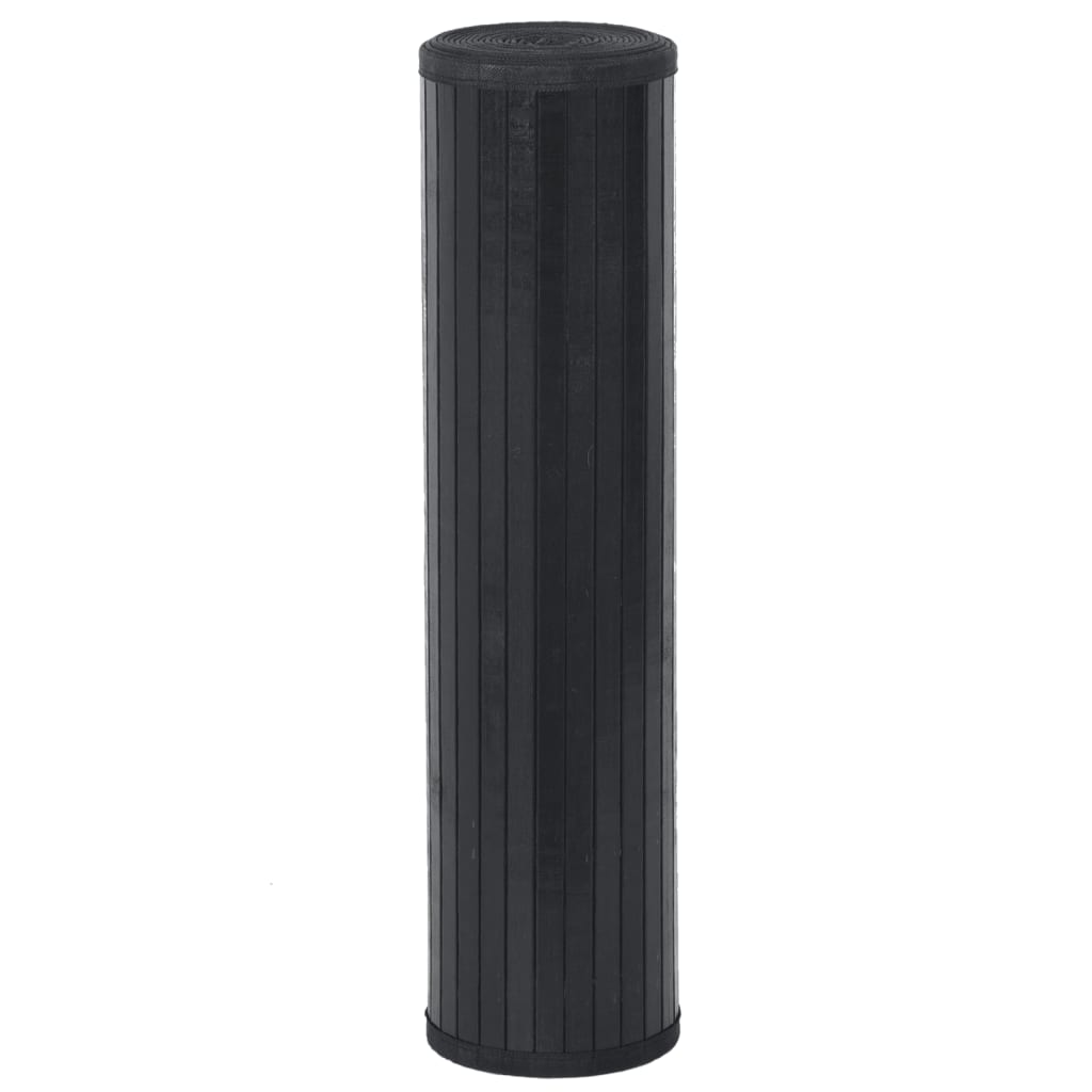vidaXL Teppe rektangulært svart 70x400 cm bambus