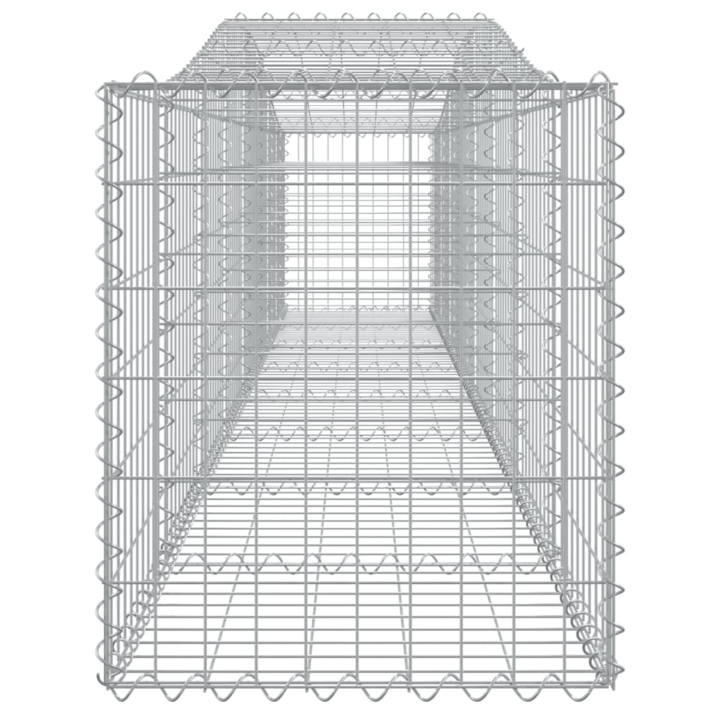 vidaXL Gabionkurver buede 5 stk 400x50x60/80 cm galvanisert jern