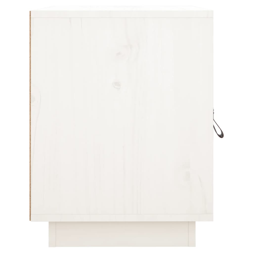 vidaXL Nattbord hvit 40x34x45 cm heltre furu