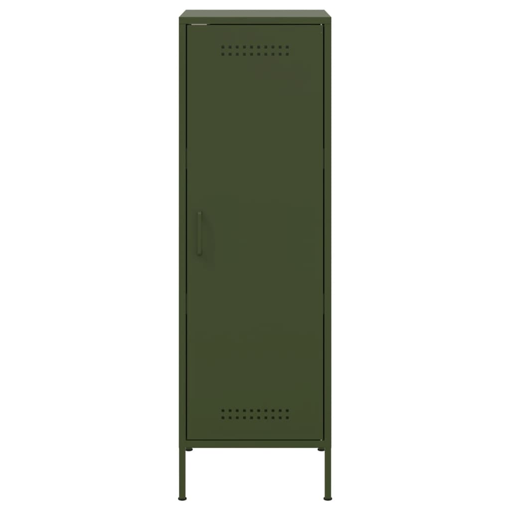 vidaXL Highboard olivengrønn 36x39x113 cm stål