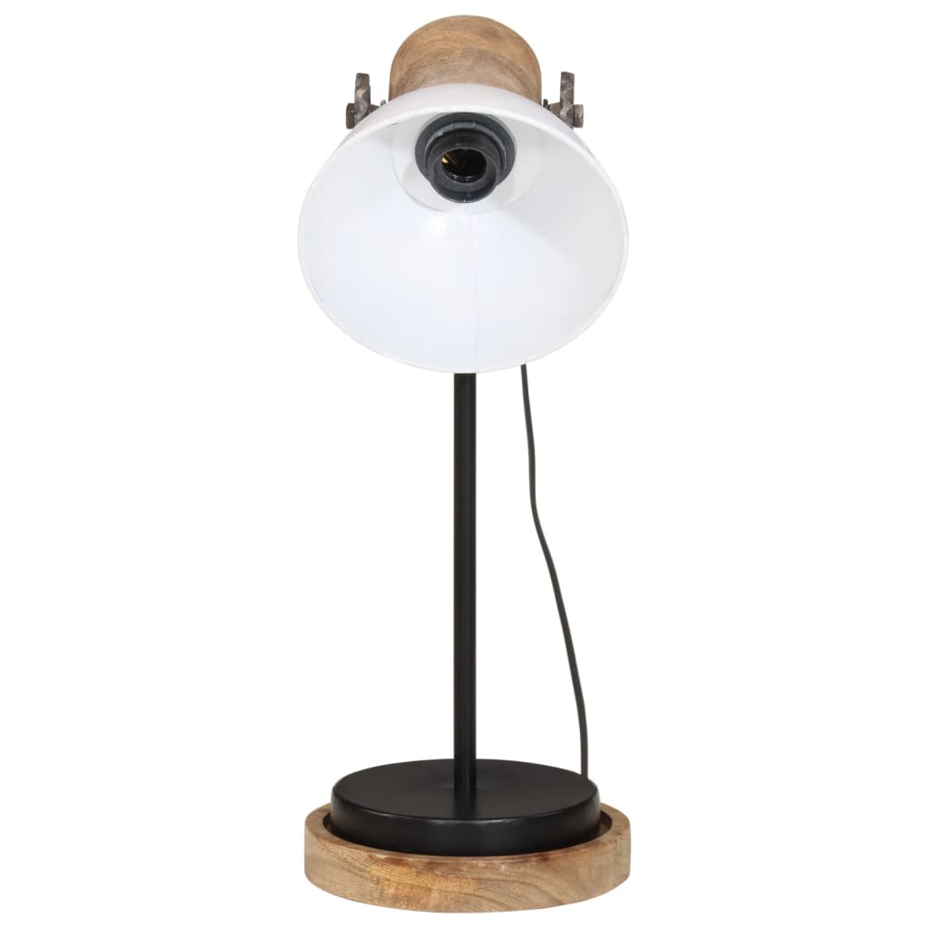 vidaXL Skrivebordslampe 25 W hvit 17x17x50 cm E27