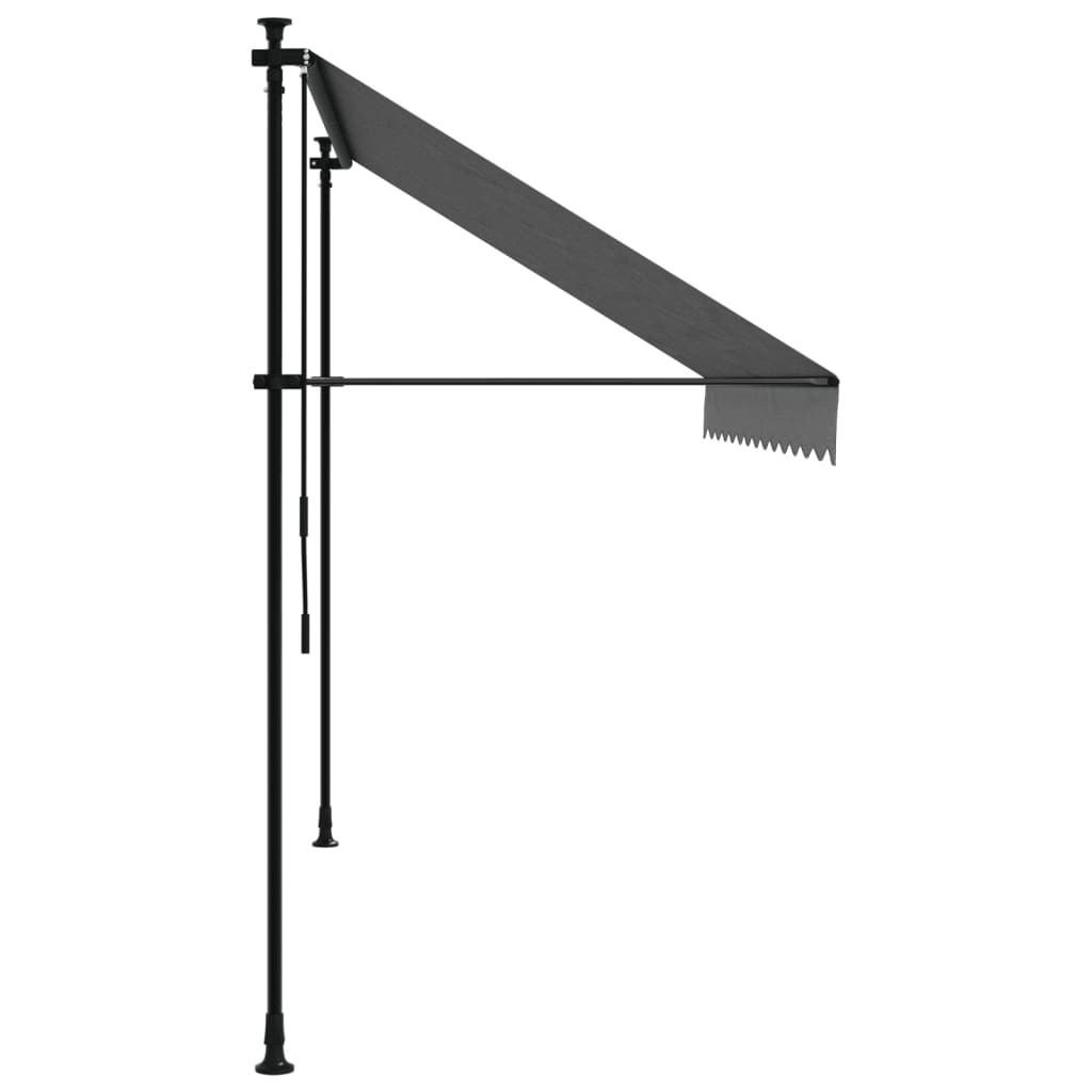 vidaXL Uttrekkbar markise antrasitt 300x150 cm stoff og stål