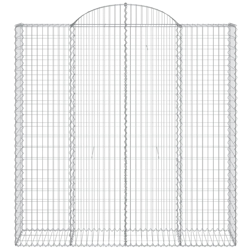 vidaXL Gabionkurver buede 13 stk 200x50x200/220 cm galvanisert jern