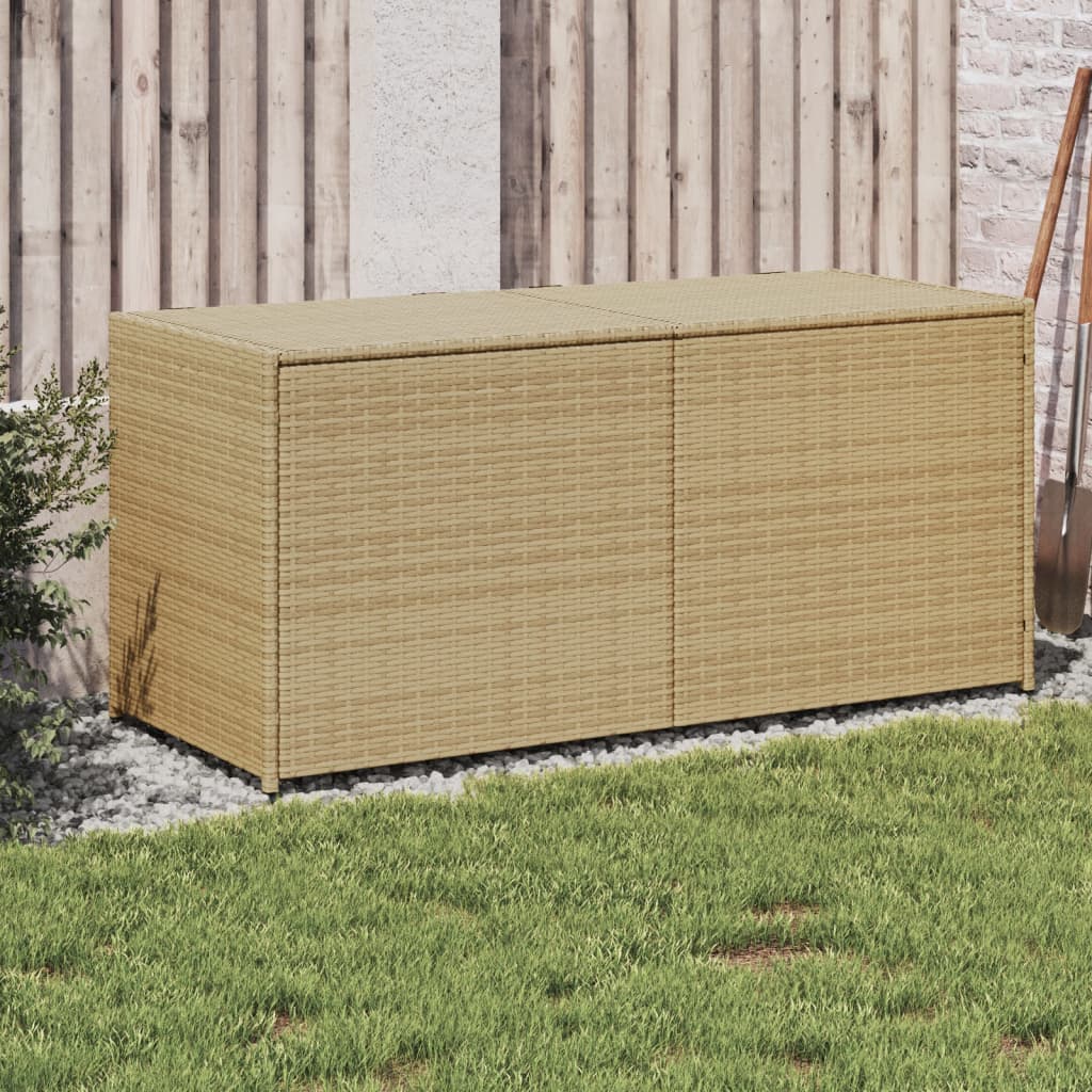 vidaXL Putekasse blandet beige 283L cm polyrotting