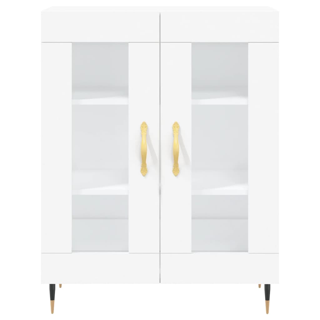 vidaXL Highboard hvit 69,5x34x180 cm konstruert tre