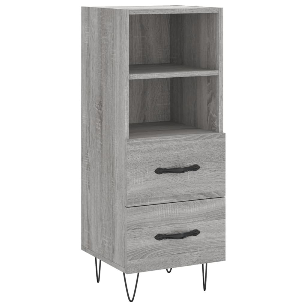 vidaXL Highboard grå sonoma 34,5x34x180 cm konstruert tre