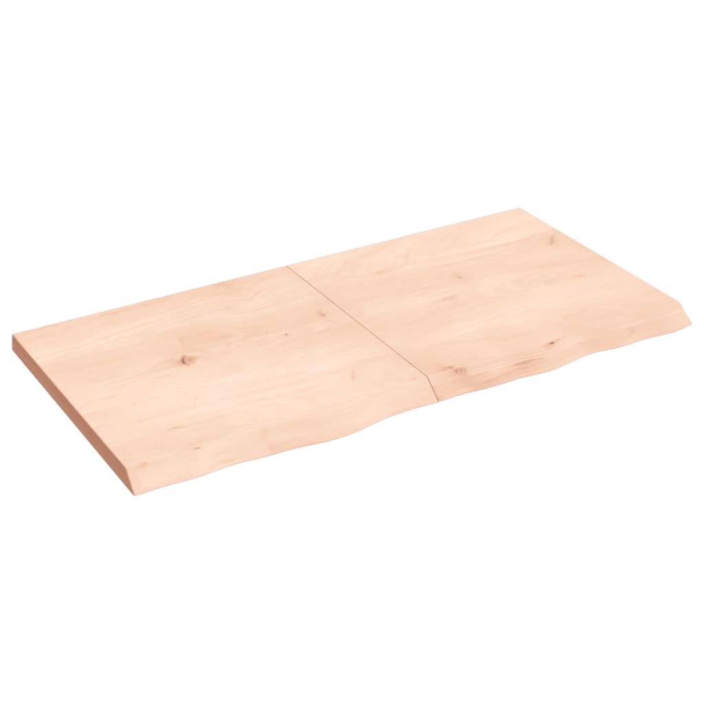 vidaXL Benkeplate til bad 120x60x4 cm ubehandlet heltre