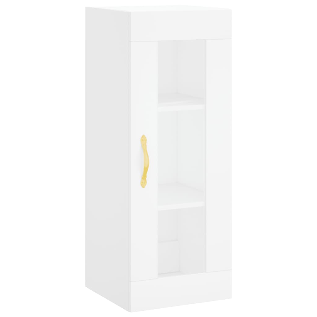 vidaXL Highboard hvit 34,5x34x180 cm konstruert tre