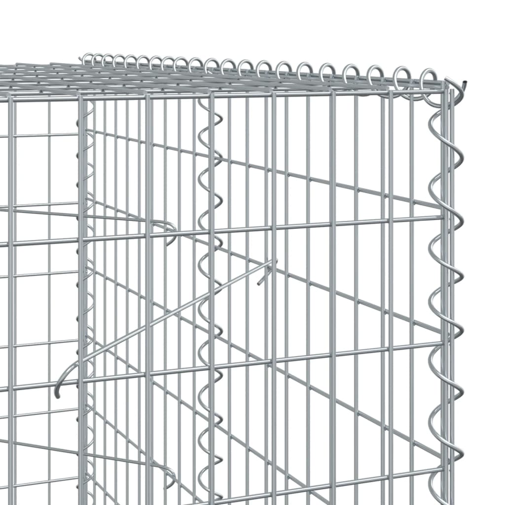 vidaXL Gabionkurv med deksel 150x100x200 cm galvanisert jern