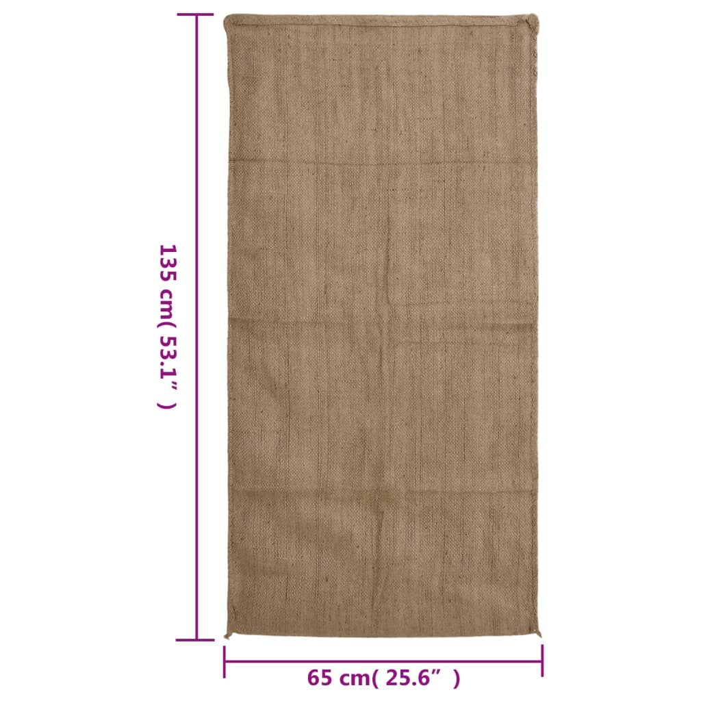 vidaXL Jutesekker 10 stk 65x135 cm 100% jute 340 gsm