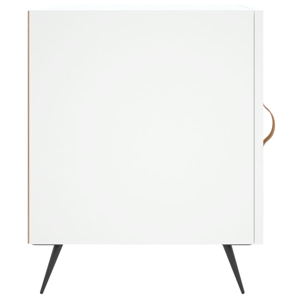 vidaXL Nattbord 2 stk hvit 40x40x50 cm konstruert tre