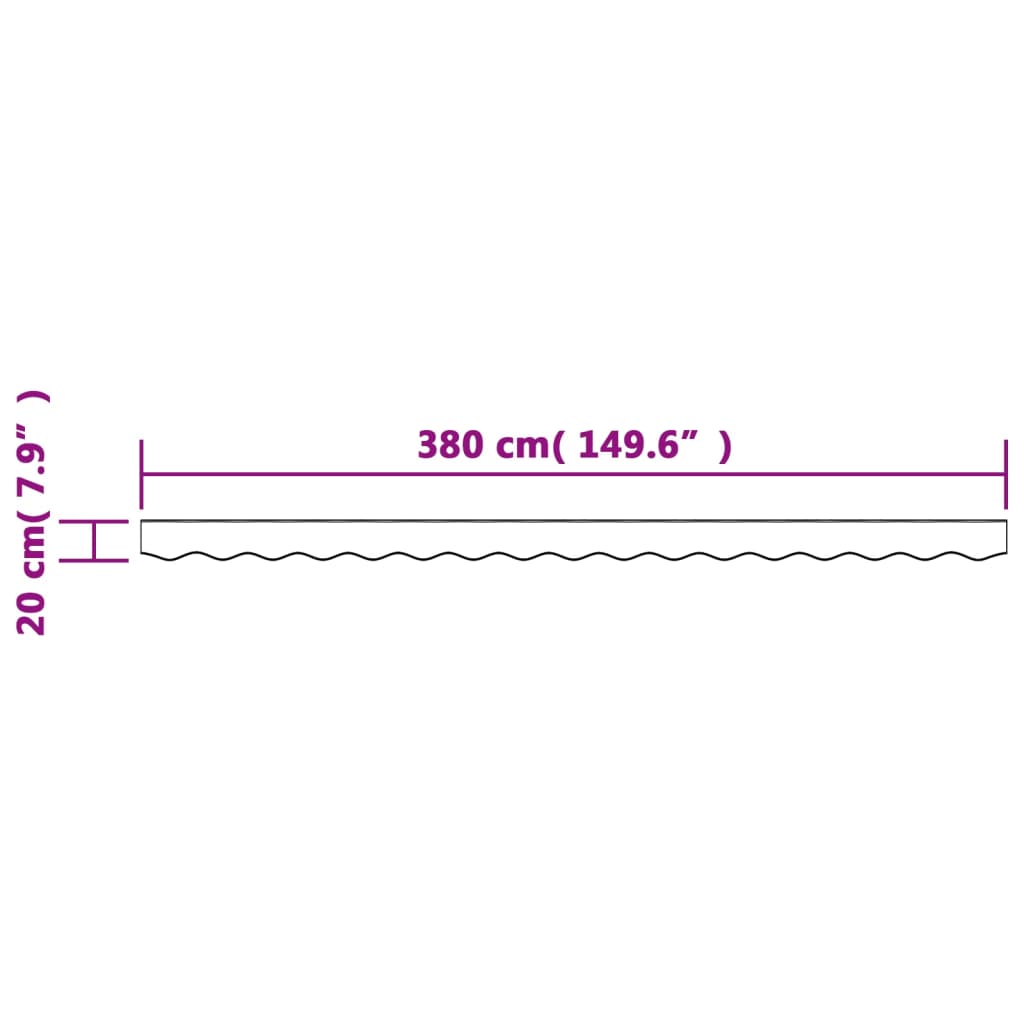 vidaXL Erstatningsstoff for markise flerfarget stripe 4 m