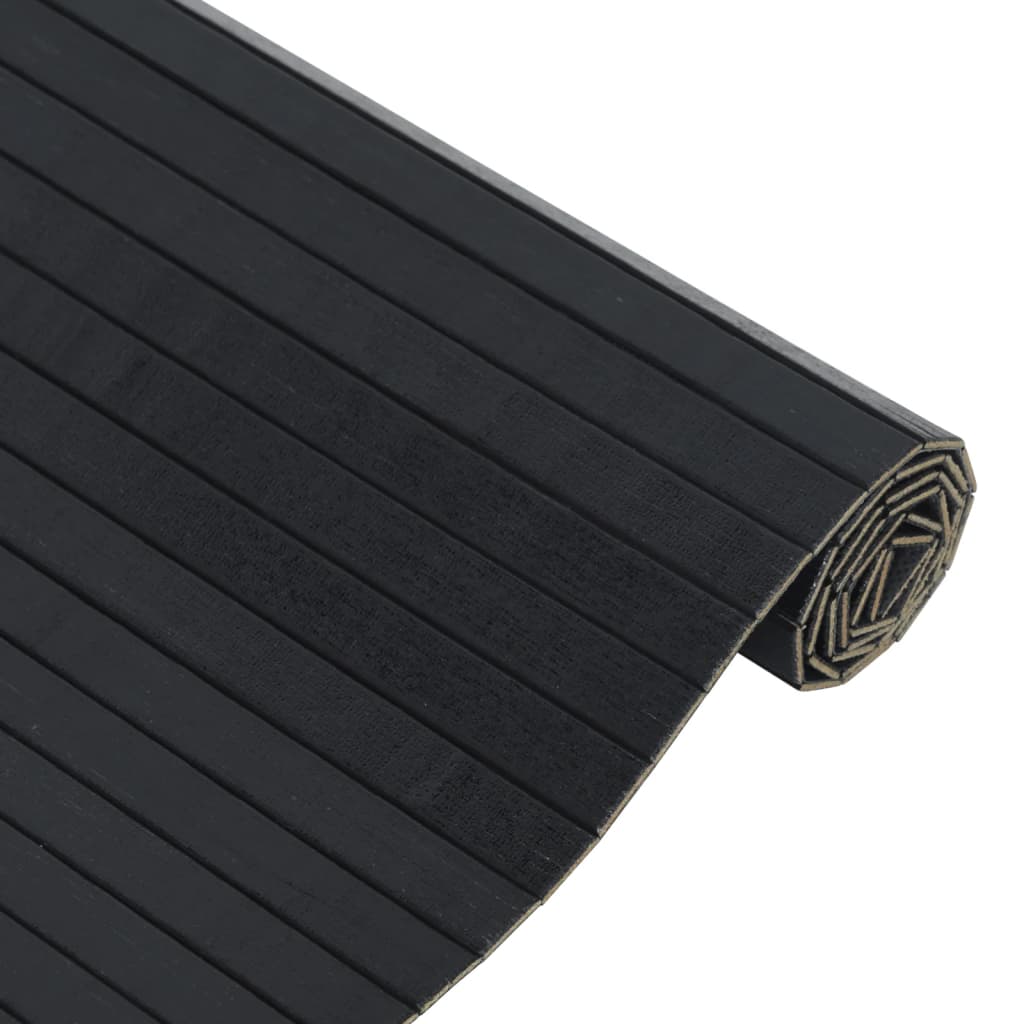vidaXL Teppe rektangulært svart 60x500 cm bambus