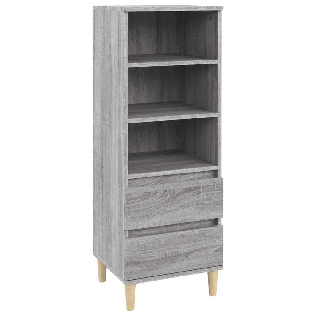 vidaXL Highboard grå sonoma 40x36x110 cm konstruert tre