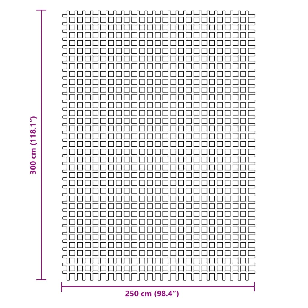 vidaXL Campingmatte blå 3x2,5 m