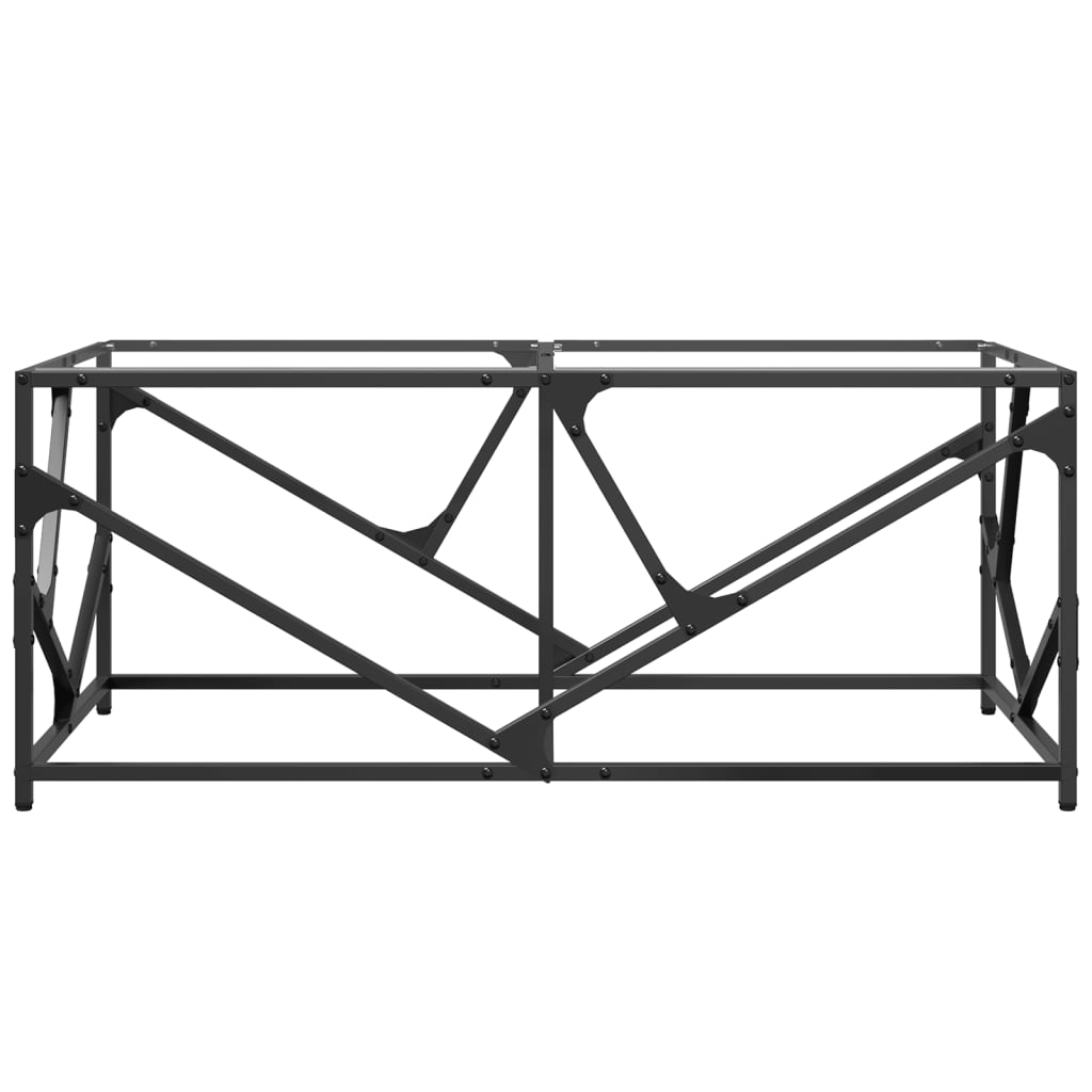 vidaXL Sofabord med gjennomsiktig glassplate 98,5x50x41 cm stål