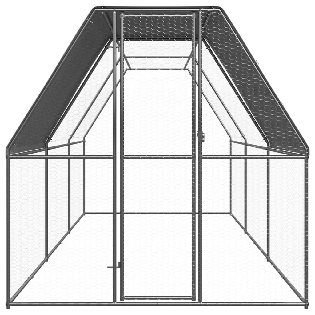 vidaXL Kyllingbur 2x6x2 m galvanisert stål