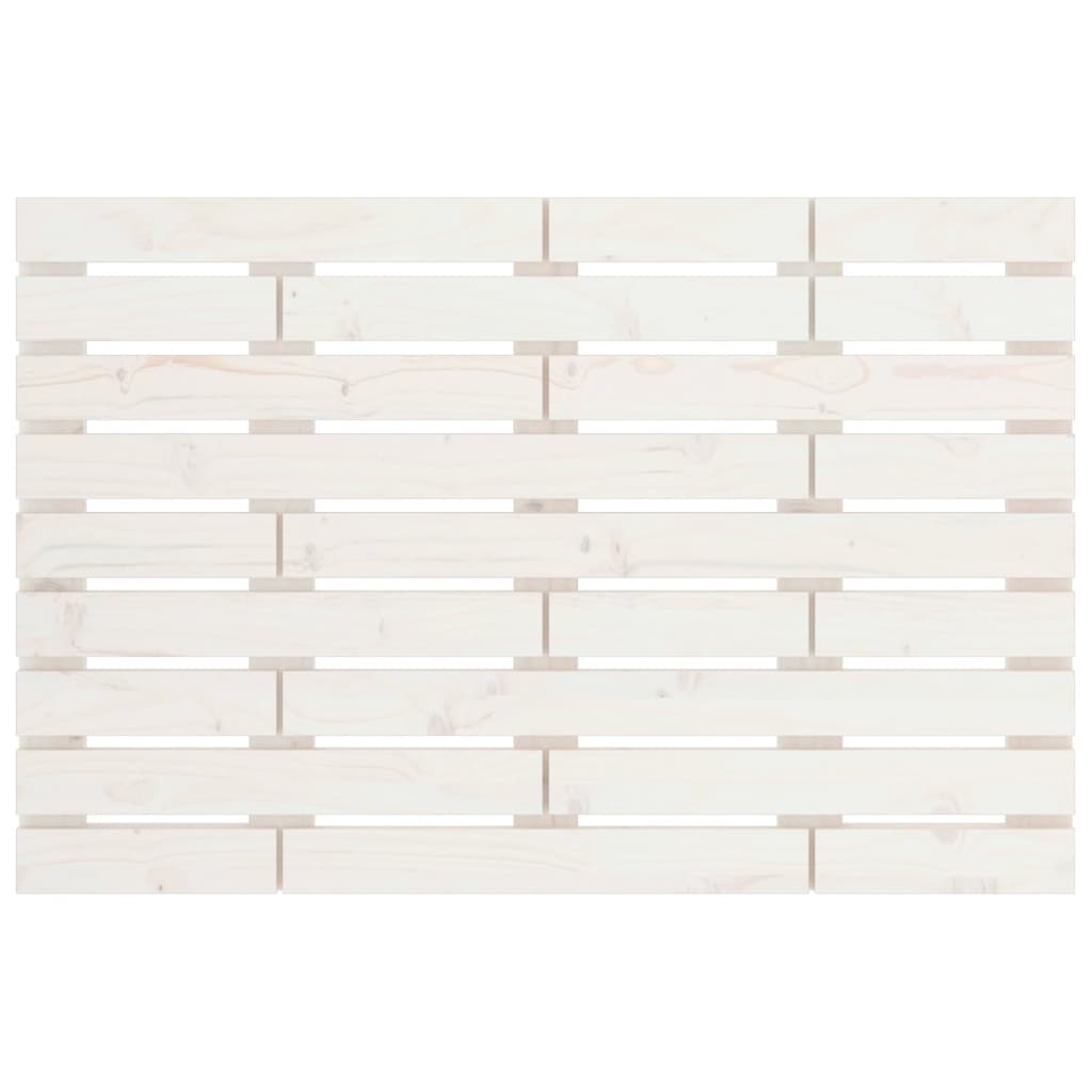 vidaXL Veggmontert sengegavl hvit 106x3x63 cm heltre furu