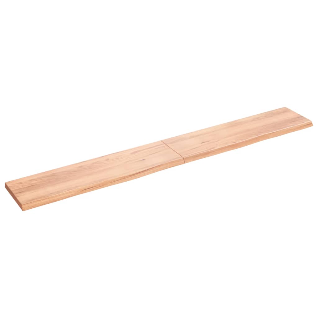 vidaXL Benkeplate til bad lysebrun 220x30x4 cm behandlet heltre