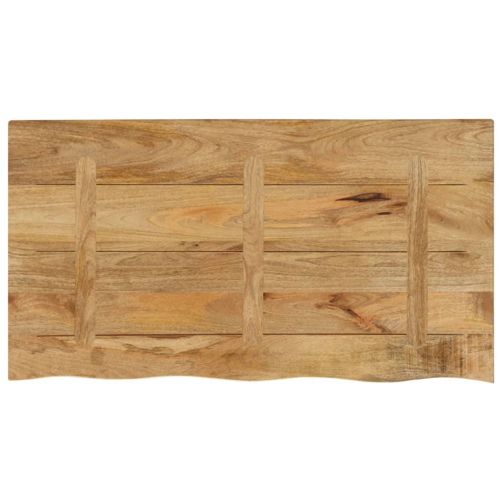 vidaXL Bordplate 100x60x2,5 cm naturlig kant grovt heltre mangotre